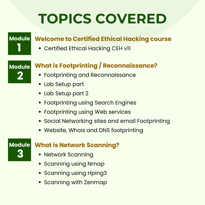 Certified Ethical Hacker CEH v11 Self Paced eLearning Course