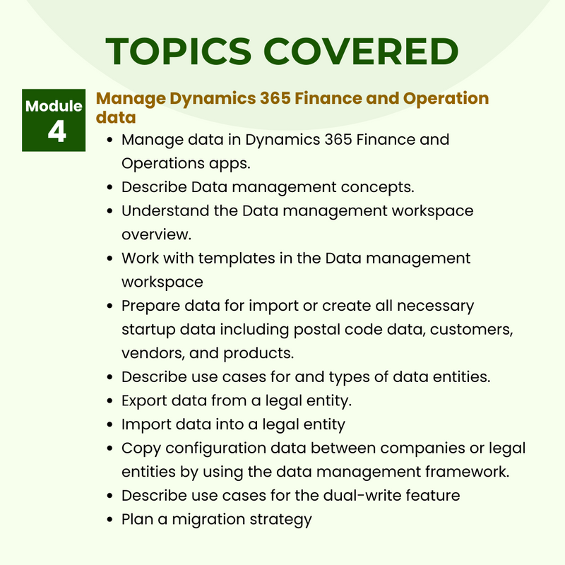 MB-300: Microsoft Dynamics 365: Core Finance and Operations Instructor Led Online Training